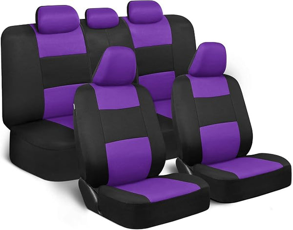 Car Seat Covers โ Full Set โ Purple / Black