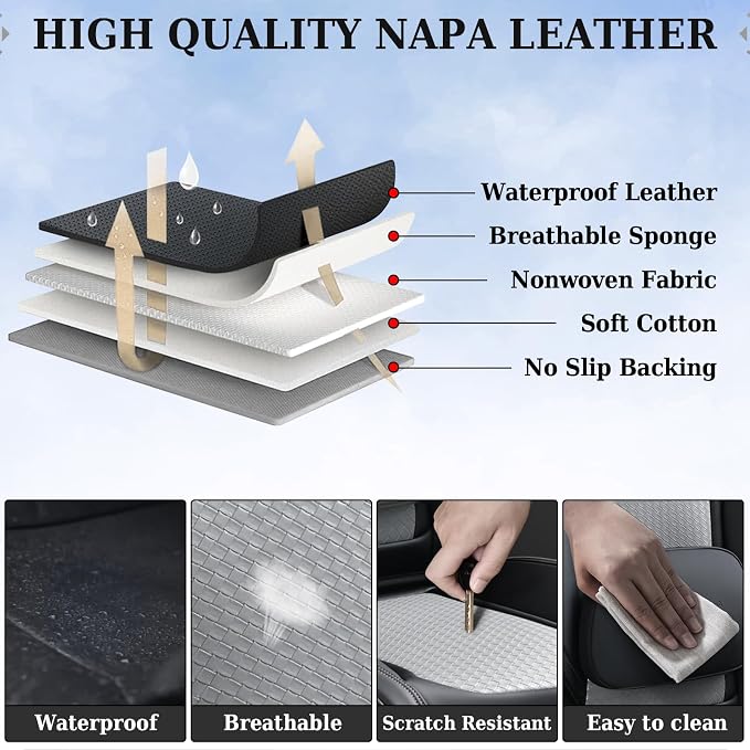 Universal Seat Covers — Front Seat — Black / Gray