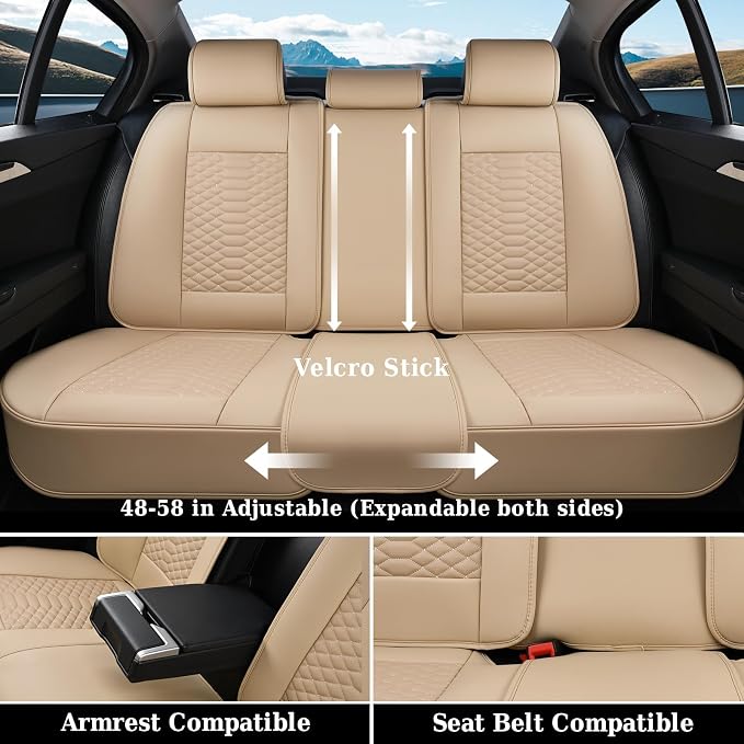 Universal Seat Covers — Full Set — Beige
