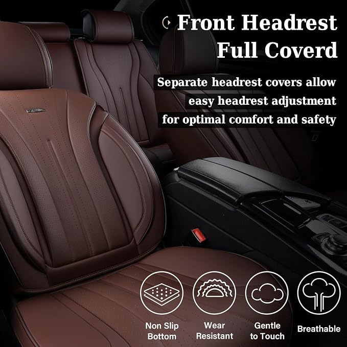 Universal Seat Covers — Full Set — Coffee