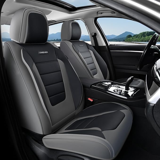 Universal Seat Covers — Full Set — Gray / Black