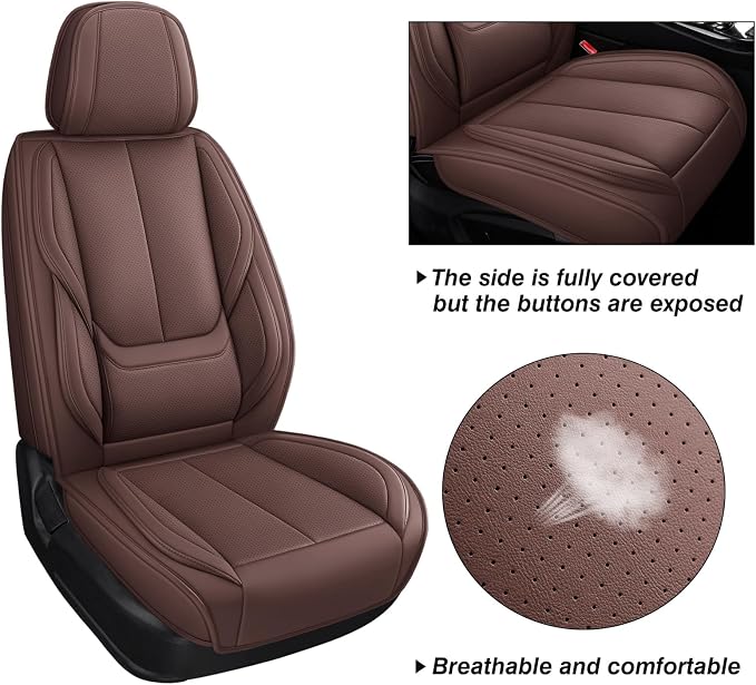 Universal Seat Covers — Full Set — Brown