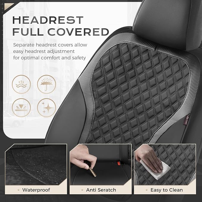 Universal Seat Covers — Front Seat — Black