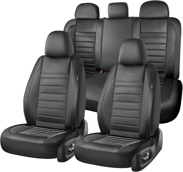 Fabric Car Seat Covers โ Full Set โ Black