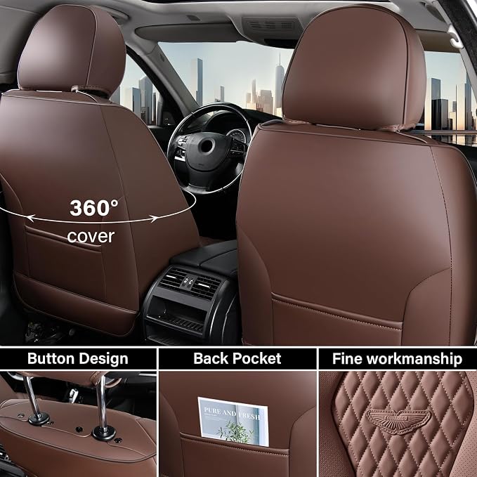 Universal Seat Covers — Front Seat — Coffee