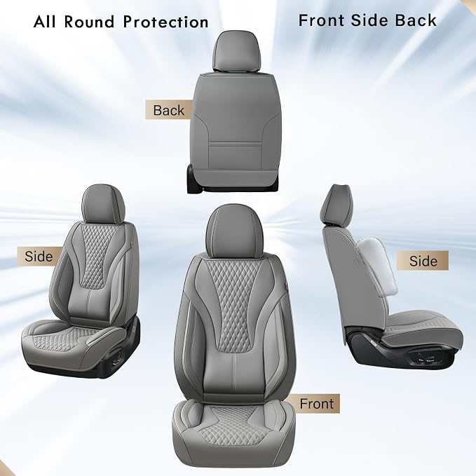 Universal Seat Covers — Front Seat — Gray