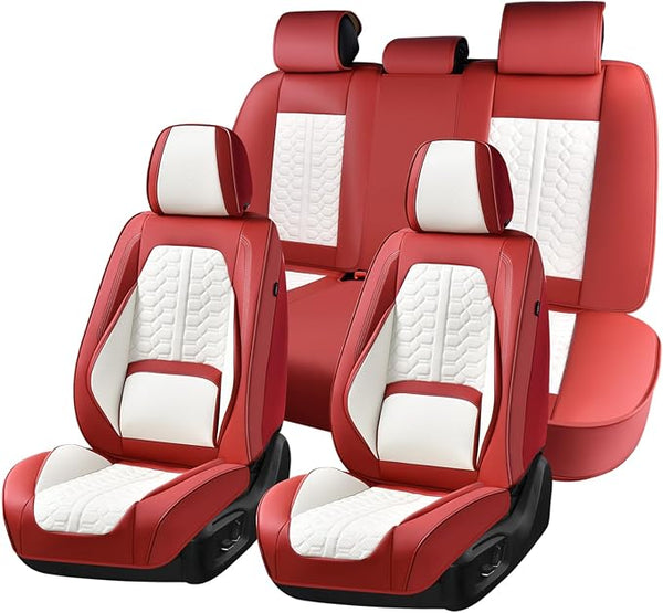 Universal Seat Covers โ Full Set โ Red / White