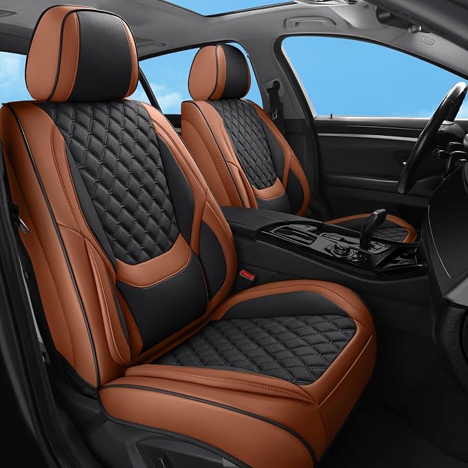 Universal Seat Covers — Full Set — Brown / Black