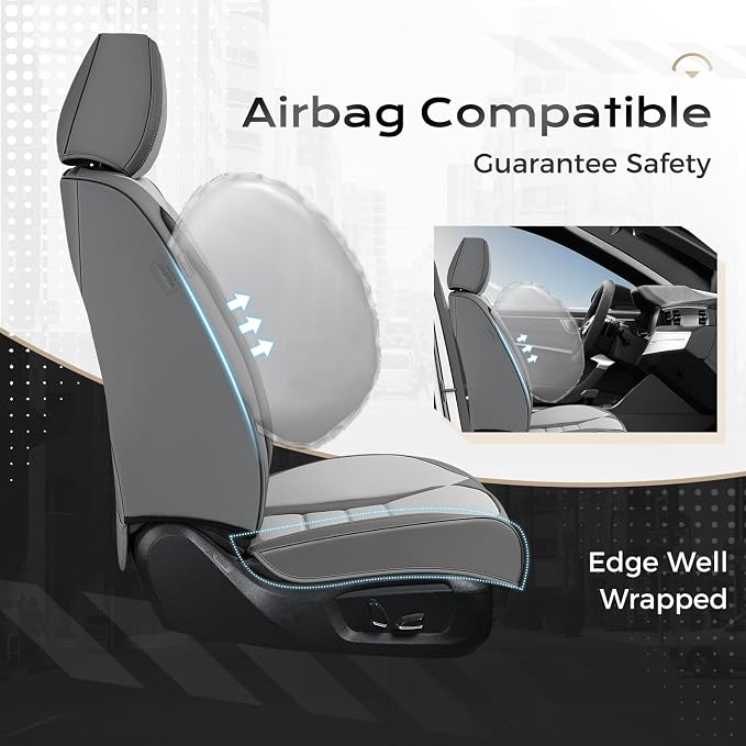 Universal Seat Covers — Front Seat — Gray