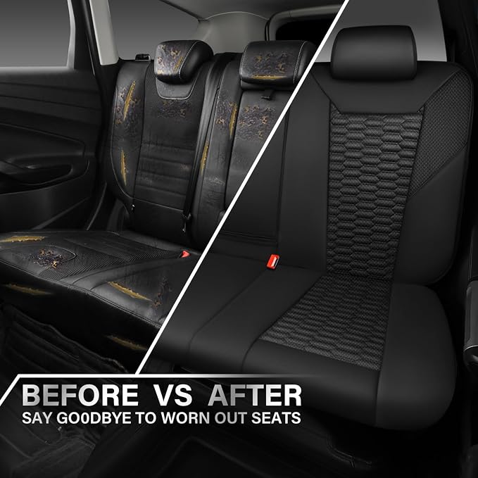 Universal Fabric Seat Covers — Black