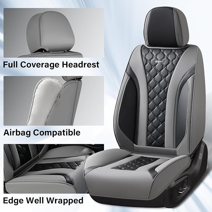 Universal Seat Covers — Front Seat — Gray / Black
