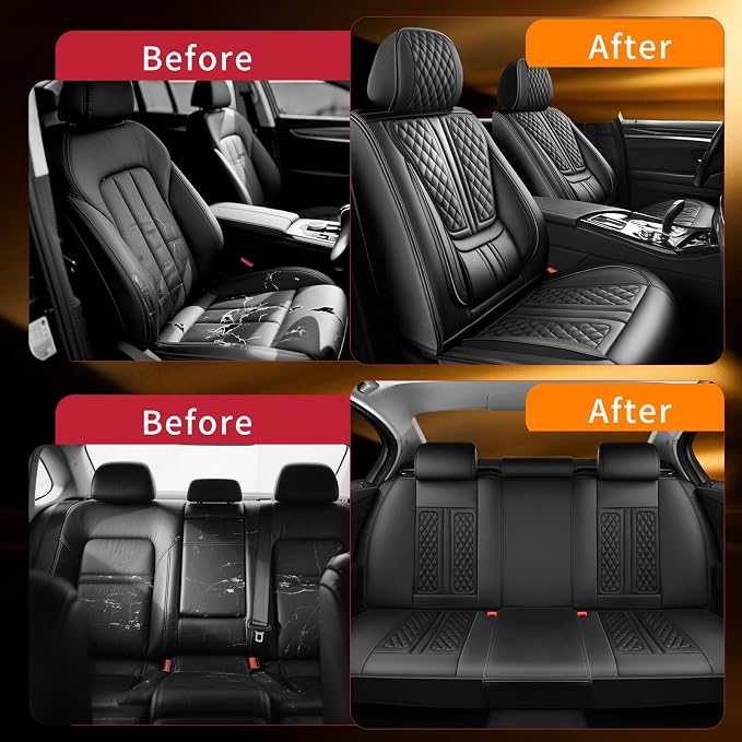 Seat Covers for Nissan Leaf — Full Set — Black