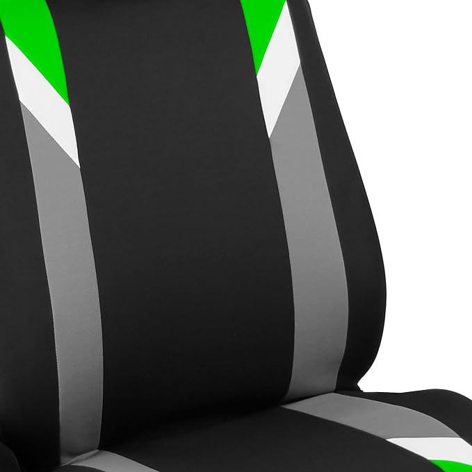 Universal Fabric Seat Covers — Front Seat — Green