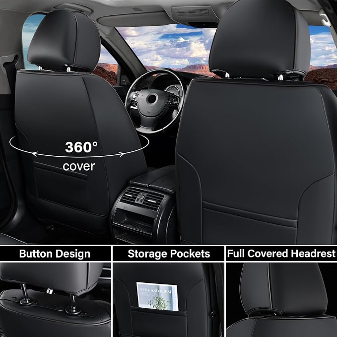 Universal Seat Covers — Front Seat — Black