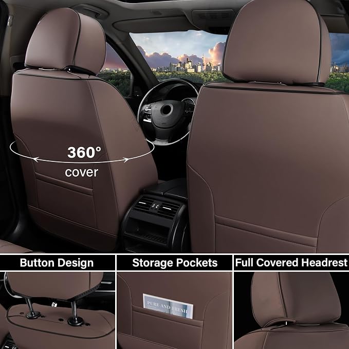 Universal Seat Covers — Front Seat — Coffee