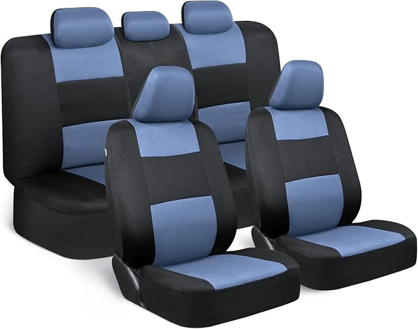 Car Seat Covers โ Full Set โ Blue / Gray / Black