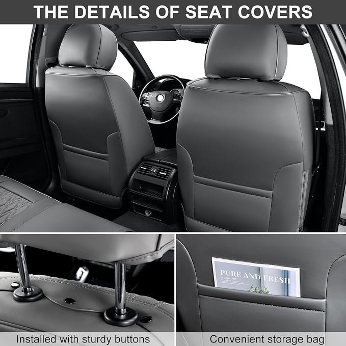 Universal Seat Covers — Full Set — Gray