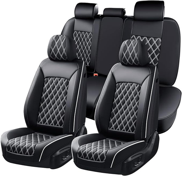 Universal Seat Covers โ Full Set โ Black / White