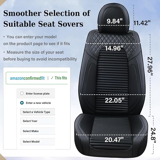 Universal Seat Covers — Front Seat — Black / Red