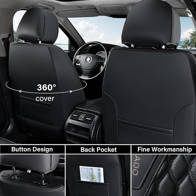 Universal Seat Covers — Full Set — Black