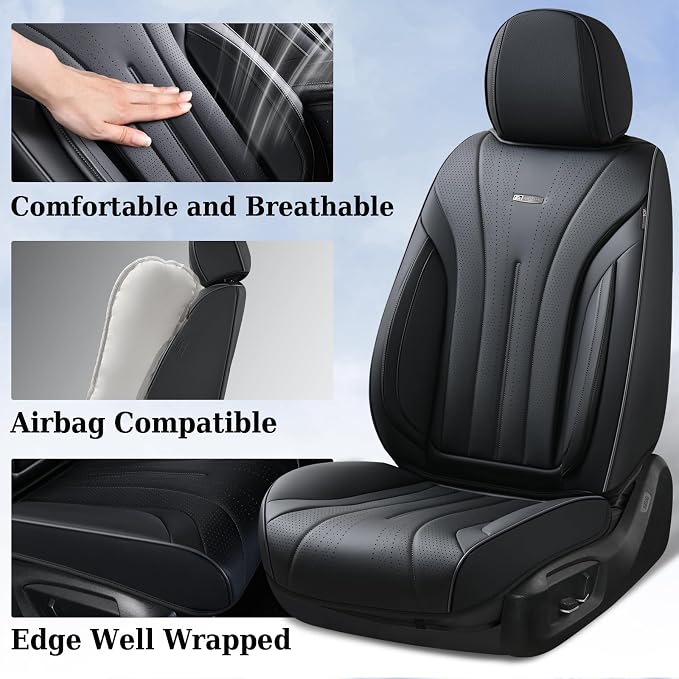 Universal Seat Covers — Front Seat — Black