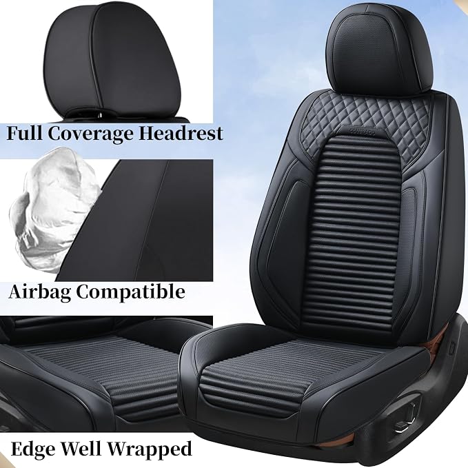 Universal Seat Covers — Front Seat — Black / Red