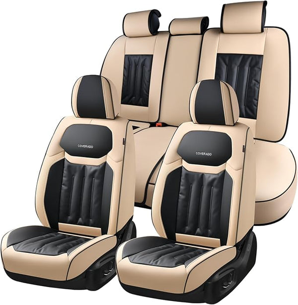 Universal Seat Covers โ Full Set โ Beige / Black