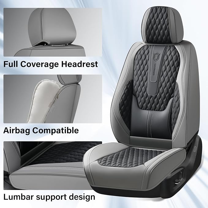 Universal Seat Covers — Front Seat — Black / Gray
