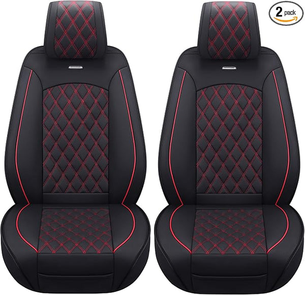 Seat Covers for Multiple Vehicles โ Front Seat โ Black / Red
