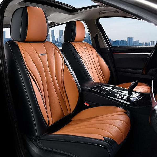 Universal Seat Covers โ Front Seat โ Black / Brown