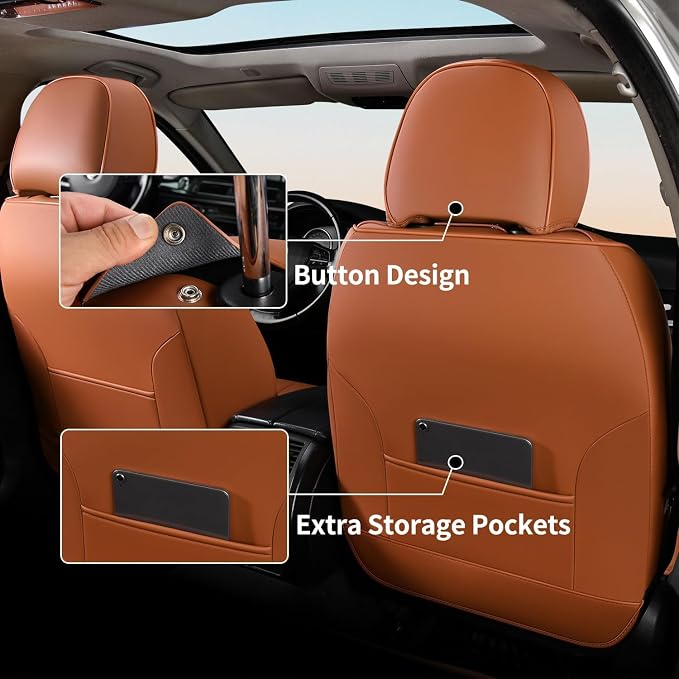 Universal Seat Covers — Front Seat — Brown / Black