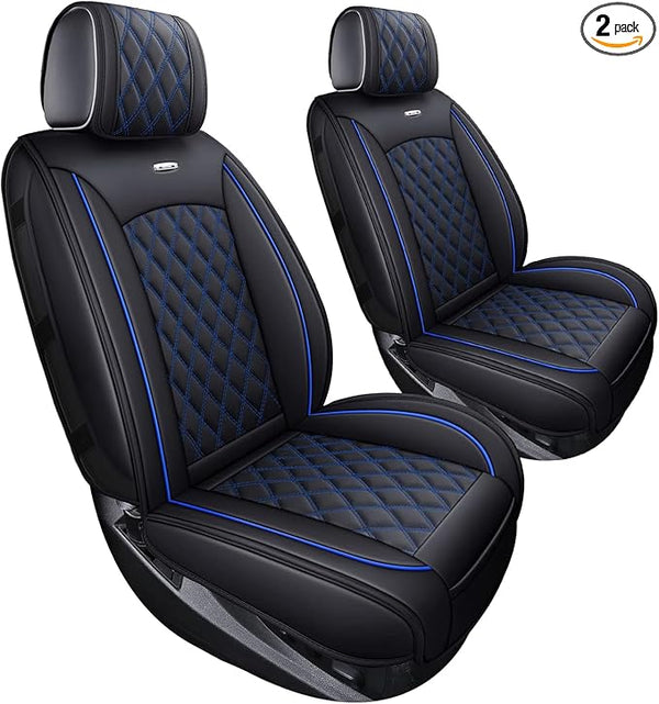 Faux Leather Seat Covers for Chevrolet Silverado / GMC Sierra โ Front Seat โ Black / Blue