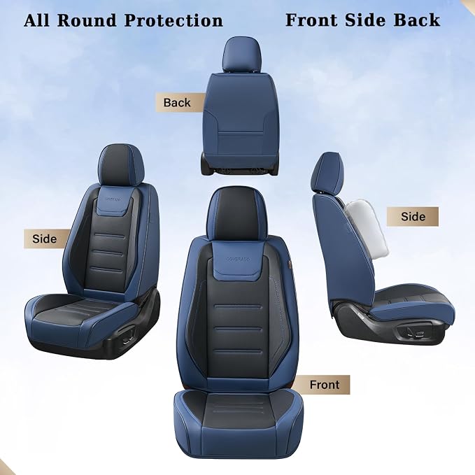 Universal Seat Covers — Front Seat — Blue
