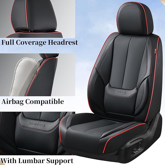 Universal Seat Covers — Full Set — Black / Blue