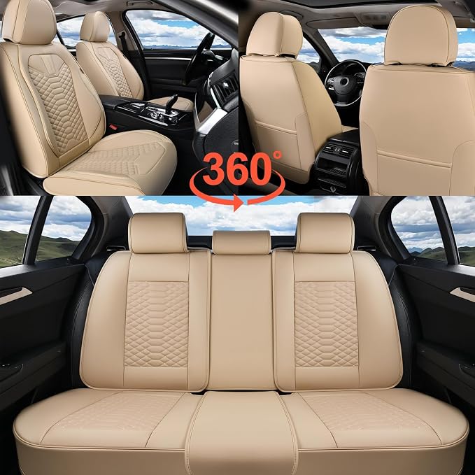 Universal Seat Covers — Full Set — Beige