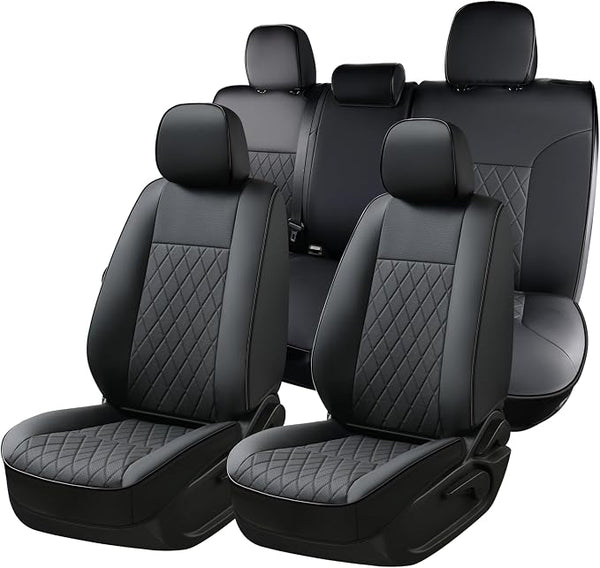Faux Leather Seat Covers for Toyota Tacoma โ Full Set โ Black