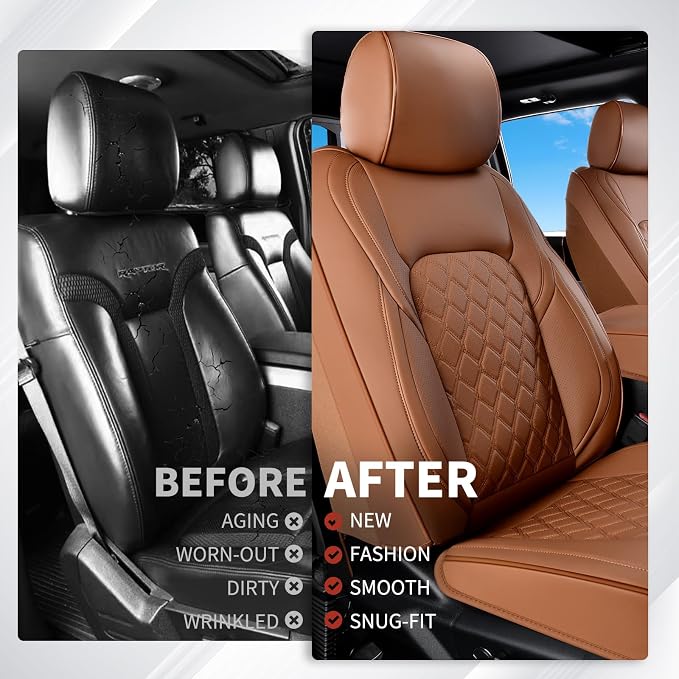 Seat Covers for Chevrolet Silverado / GMC Sierra — Front Seat — Brown