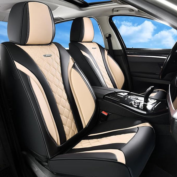 Universal Seat Covers โ Front Seat โ Black / Beige