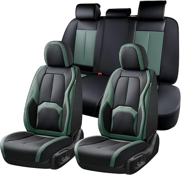 Universal Seat Covers โ Full Set โ Green / Black
