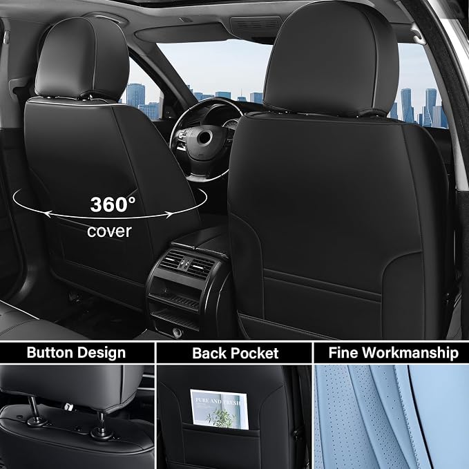 Universal Seat Covers — Front Seat — Black / Blue