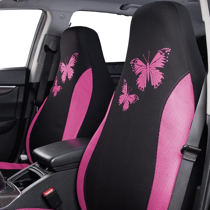 Universal Seat Covers — Front Seat — Pink
