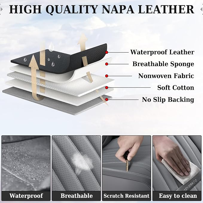 Universal Seat Covers — Full Set — Gray