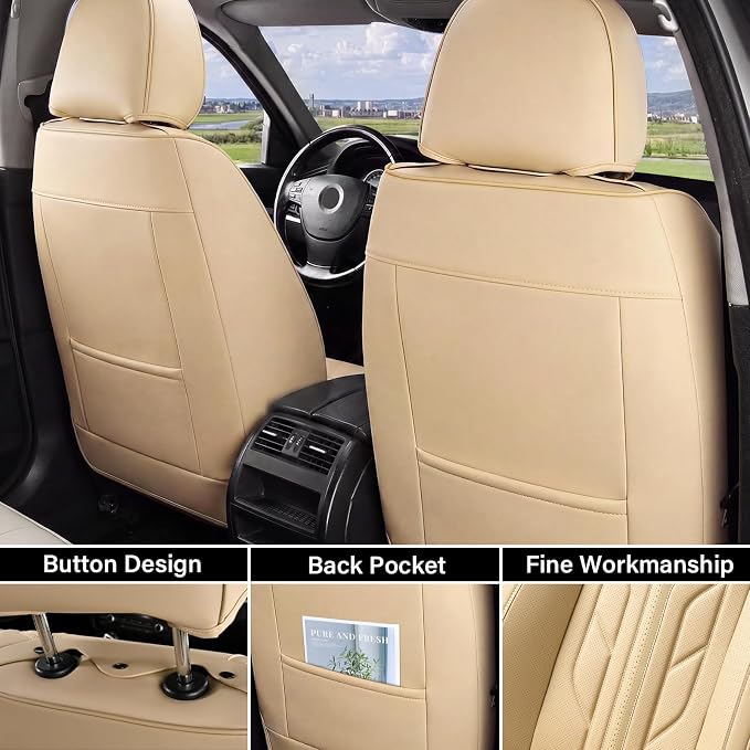 Universal Seat Covers — Full Set — Beige