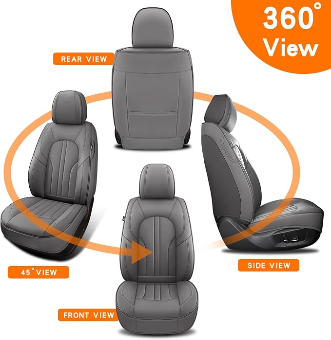 Universal Seat Covers — Front Seat — Gray