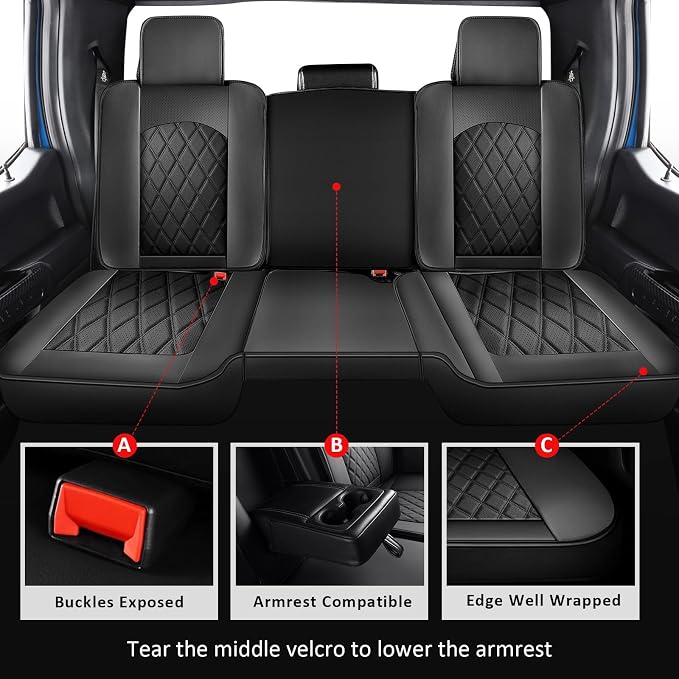 Seat Covers for Multiple Vehicles — Full Set — Black