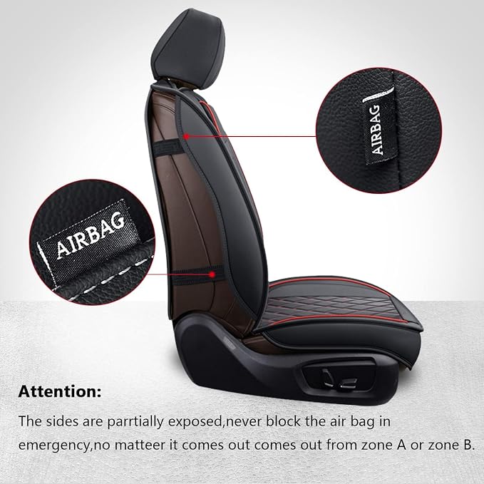 Seat Covers for Multiple Vehicles — Front Seat — Black / Red