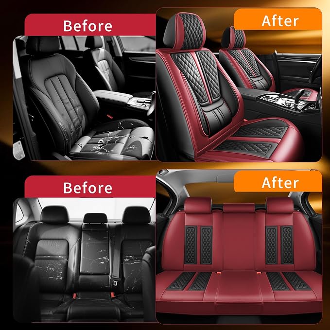 Seat Covers for Nissan Rogue — Full Set — Red