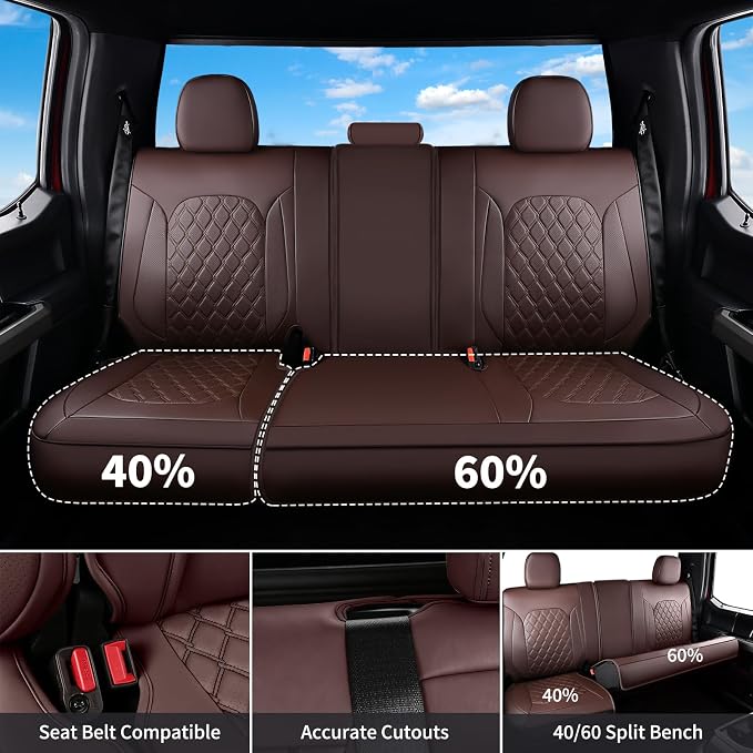 Seat Covers for Toyota Tacoma — Full Set — Coffee