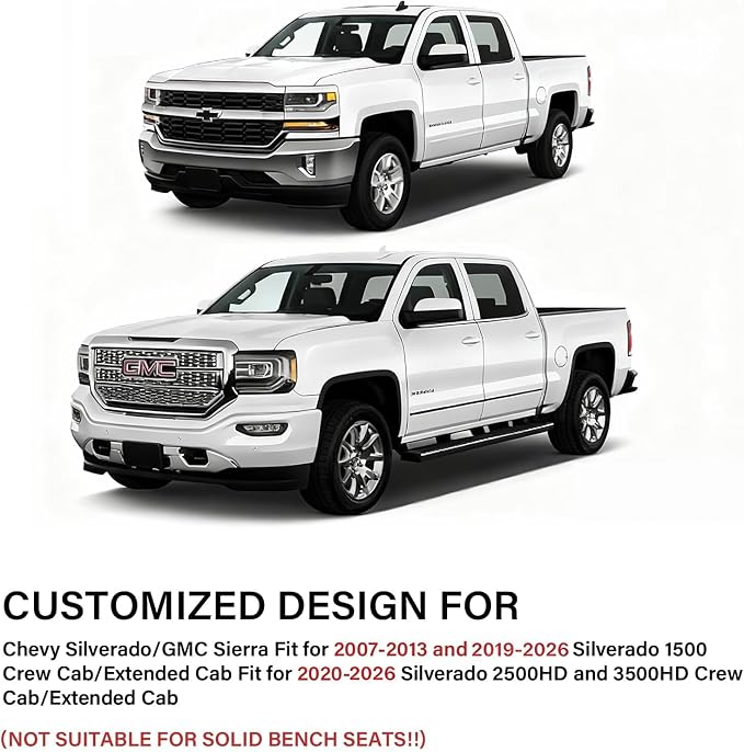 Faux Leather Seat Covers for Chevrolet Silverado / GMC Sierra — Front Seat