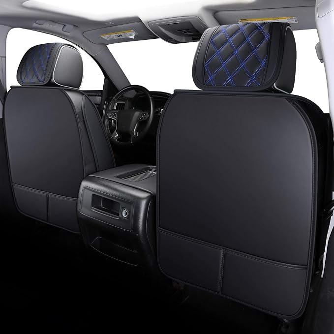 Faux Leather Seat Covers for Chevrolet Silverado / GMC Sierra — Front Seat — Black / Blue